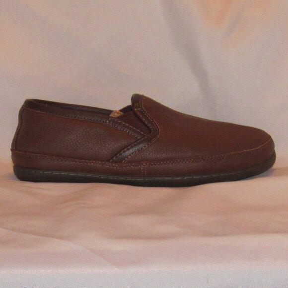 L.L. Bean Elkhide Slippers 272346 Brown Leather Men's Size 8M Excellent Cond. - Picture 6 of 12